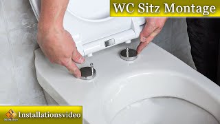 Montage WC Sitz mit Absenkautomatik  Toilettendeckel montieren  Dombach Celesto Toilettendeckel [upl. by Kiryt43]