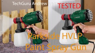 Parkside HVLP Paint Spray Gun PFS 450 B1 TESTING [upl. by Nuhs]