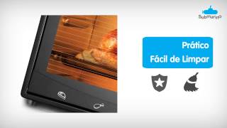 Forno Elétrico Mondial 30L FR04 Pratic Cook Preto e Aço Inox Escovado [upl. by Kendell]