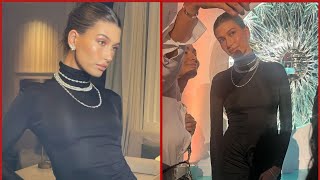 Hailey Bieber Paired Diamonds With a Little Black Dress at Tiffany amp Co’s Art Basel Party [upl. by Topliffe]