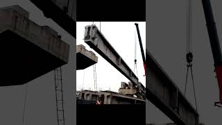 Girder Launching Work In Bridge construction 🚧 [upl. by Sup]