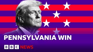 US election Trump projected to win Pennsylvania  BBC News [upl. by Enelia]