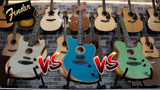 Jazzmaster vs Tele vs Strat The Fender Acoustasonics [upl. by Kasey420]