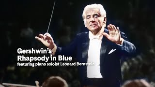 Gershwin’s Rhapsody in Blue with piano soloist Leonard Bernstein excerpt  Carnegie Hall [upl. by Neitsabes]