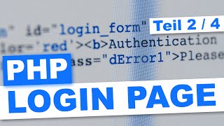 Login System in PHP erstellen  Teil 24 [upl. by Eceirtal]