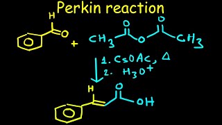 Perkin reaction  Complete reaction mechanism  Perkin condensation reaction [upl. by Crifasi]