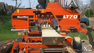 WoodMizer LT70 Mobile Sawmill at Rousdon Estate Part 1  10 Apr 2021 Woodmizer Wood Mizer [upl. by Conte]