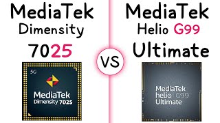 MediaTek Dimensity 7025 vs MediaTek Helio G99 Ultimate [upl. by Ajay755]