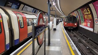 London Underground Northern Line Trains 1995 Tube Stock At Clapham North Station 2112024 [upl. by Rozelle137]