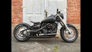 YAMAHA XVS 650 DRAG STAR CLASSIC BOBBER CUSTOM 2017 [upl. by Feune]