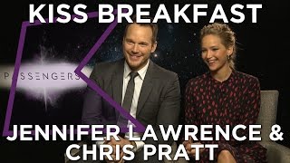 Jennifer Lawrence amp Chris Pratt talk Passengers Nandos amp more [upl. by Norak]