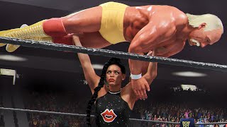 WWE 2k24 MODS Bianca Belair vs Hulk Hogan intergender wrestling [upl. by Maleen649]