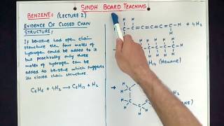 XII Organic Chemistry quotEvidence of Closed Chain Structure of Benzenequot Lecture 2 [upl. by Luas]