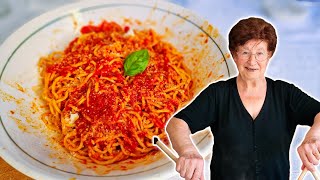 How To Make SPAGHETTI with TOMATO SAUCE Like an Italian Nonna [upl. by Moynahan]