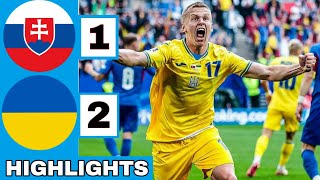 🟡Slovakia vs Ukraine 12 All GOALS amp Extended HIGHLIGHTS  EURO 2024 [upl. by Caresa408]