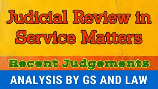 Judicial Review in Service Matters in HINDI by GS and Law [upl. by Acina]