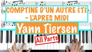 How to play Comptine dun autre été Laprèsmidi  Yann Tiersen Amelie Theme Piano Tutorial [upl. by Remos]