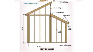 10x10 Clerestory Shed Plans Blueprints [upl. by Meisel]