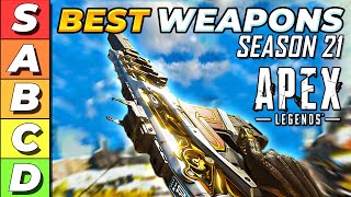 Apex Legends Best Weapons Tier List Season 21 ALGSRankedPubs [upl. by Urba911]