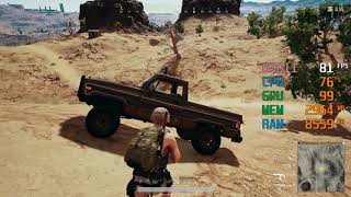 GeForce GTX 1060 3GB  Intel Core i54690K  PUBG FPS Test Miramar High [upl. by Irrot]