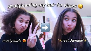 Straightening My Hair for the First Time in a YEAR Vlogmas Day 4 🎄 Alyssa Howard 💗 [upl. by Chew762]