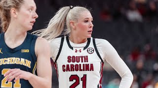 Chloe Kitts 19 points 14 rebounds in South Carolinas season opener [upl. by Valeria]