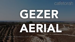 Aerial Tel Gezer Vídeo Aéreo da Cidade Bíblica de Gezer  Cafetorah com [upl. by Nolahc]