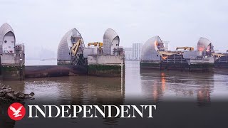 Thames Barrier shuts for annual test ahead of 200th operational closure [upl. by Alica]