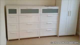 IKEA Brimnes 2 Door Wardrobe Design with Chest of Drawers [upl. by Ecyla]