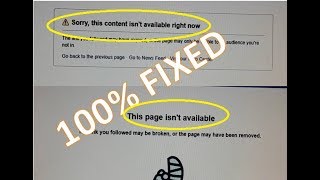 how to fix sorry this content isnt available right now Facebook [upl. by Gamal]