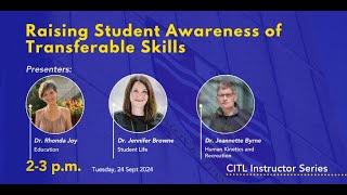 Raising Student Awareness of Transferable Skills [upl. by Emawk]