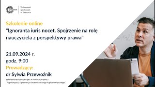 Ignoranta iuris nocet Spojrzenie na rolę nauczyciela z perspektywy prawa [upl. by Noslien631]