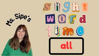 ALL SIGHT WORD SONG WITH ASL [upl. by Stefania794]