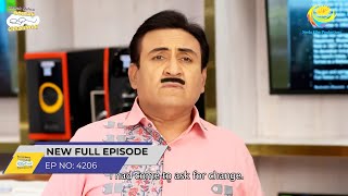 FULL EPISODE 4206 Jethalal ko Hua Nuksan  Taarak Mehta Ka Ooltah Chashmah [upl. by Aigroeg]