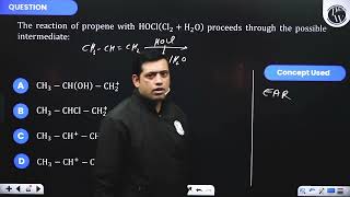 The reaction of propene with HOClCl2H2O proceeds through the possible intermediate [upl. by Mudenihc]