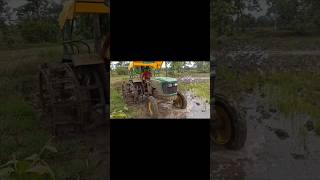 John deere 5310  puddling in rice field  tractor shorts [upl. by Suzi]