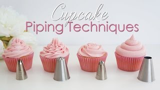 Cupcake Piping Techniques Tutorial [upl. by Joete]