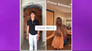 Jentzen Ramirez  Elliana Walmsley tiktok battle [upl. by Shelagh38]