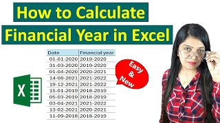 How to calculate Financial Year from Date in MS Excel with formula  Excel Tutorial in Hindi [upl. by Jordanson841]