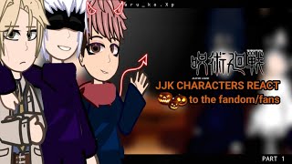 JJK characters react to the JJK fandomsfans  reaction video  halloween edition 🎃👻  gc [upl. by Nahgeem730]