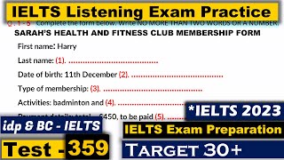 IELTS Listening Practice Test 2023 with Answers Real Exam  359 [upl. by Anifled]