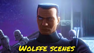 All Commander Wolffe scenes  The Clone Wars The Bad Batch Rebels [upl. by Olen]