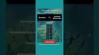 Brentford vs Sheffield Wednesday Today Prediction football predictions bettingtips [upl. by Utas]