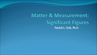 Significant Figures Part 1 [upl. by Hirschfeld]