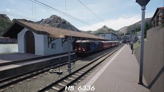 TSW4 Chur  Arosa  Arosalinie  RhB GE 44 II [upl. by Ahsitneuq]