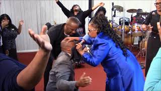 Prophetess Merindia Malveaux Laying Hands amp Prophesying [upl. by Hannavas]