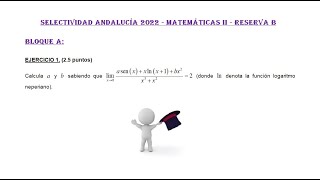 Selectividad Andalucía 2022 Reserva B Ciencias Bloque A Funciones 1 Matemáticas II [upl. by Abihsot]