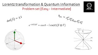 Lorentz transformation amp Quantum Information Problem set Easy  Intermediate [upl. by Aronas]