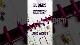 BUDGET SECTION  JUNE WEEK 3  kellofaplan  TheHappyPlannerChannel [upl. by Dunston104]