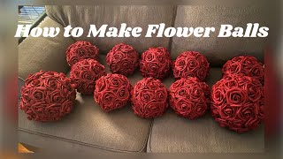 How to Make Flower Balls  Wedding Centerpieces [upl. by Isnam439]